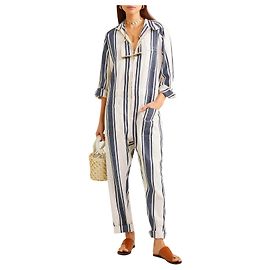 Autre Marque Tuta Boilersuit Lucy Folk x Net A Porter Beachside Blu Crudo