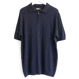 Haut en maille polo texturé bleu marine Zilli Bleu Marine