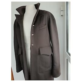 Fendi-Coats, Outerwear-Dark brown