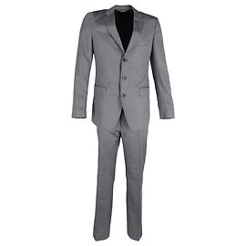 Dolce & Gabbana Single-Breasted Suit in Grey Silk Grey