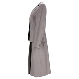 Max Mara-Max Mara Blazer and Skirt Set in Grey Wool-Grey