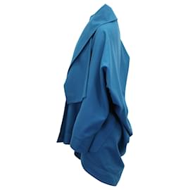 Vivienne Westwood-Vivienne Westwood Red Label Drapierter Mantel aus blauer Wolle-Blau