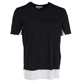 Maison Martin Margiela-Maison Margiela Two Toned T-shirt in Black Cotton-Black