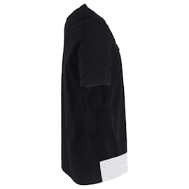 Maison Martin Margiela-Maison Margiela Two Toned T-shirt in Black Cotton-Black