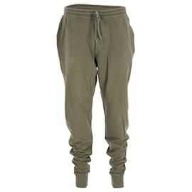 Tom Ford-Tom Ford Relaxed Fit Drawstring Sweatpants in Olive Cotton-Green,Olive green