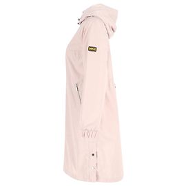 Barbour Long Hooded Light Coat in Pastel Pink Nylon Other