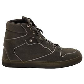 Balenciaga High Top Sneakers in Olive Suede Green Olive green
