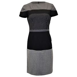 Robe Fourreau Moschino Cheap and Chic en Laine Grise Noir