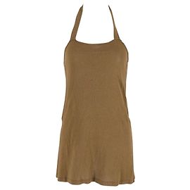 Minivestido halter Khaite de algodón caqui Verde Caqui