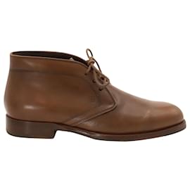 Tod's-Tod's Desert Boots in Brown Leather-Brown