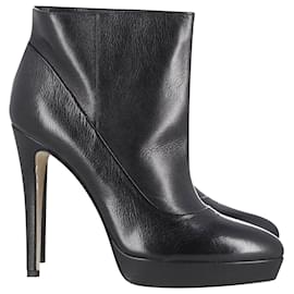 LOUIS VUITTON Silhouette Line Monogram Leather Strap Sock Boots Size35.5  Black