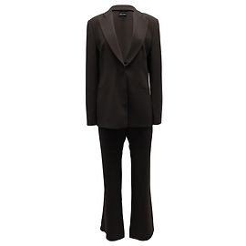 Ensemble de costume à boutonnage simple Giorgio Armani en polyester viscose marron Marron