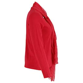 Carolina Herrera-Carolina Herrera Pullover mit Schal aus roter Baumwolle-Rot