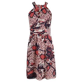 VESTIDO A LA RODILLA DE TORY BURCH EN SEDA MULTICOLOR Otro Impresión de pitón