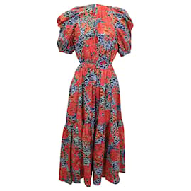 Ulla Johnson-Ulla Johnson Claire Midi Dress in Multicolor Cotton-Other