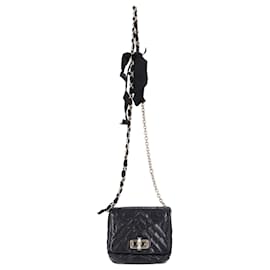 Lanvin-Lanvin Mini Pop Happy Crossbody Bag in Black Leather-Black