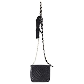 Lanvin-Lanvin Mini Pop Happy Crossbody Bag in Black Leather-Black
