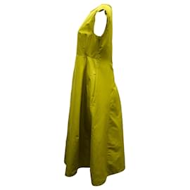 Max Mara-Max Mara Robe mi-longue plissée sans manches Weekend en polyester taffetas vert-Vert