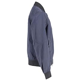 Hugo Boss-Boss Bomber Jacket in Navy Blue Polyamide -Blue,Navy blue