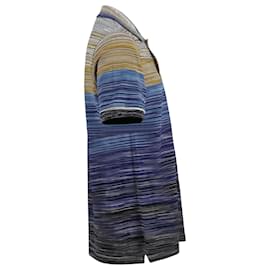 Missoni-Missoni Striped Short-Sleeve Polo Shirt in Multicolor Cotton-Other