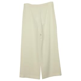 Theory-Theory Clean Crop Pants in Cream Synthetic-White,Cream