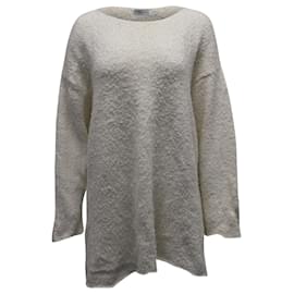 Marques Almeida Pull oversize en lin crème Blanc Écru