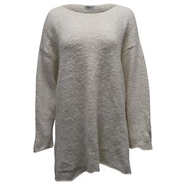 Übergroßer Pullover von Marques Almeida aus cremefarbenem Leinen Weiß Roh