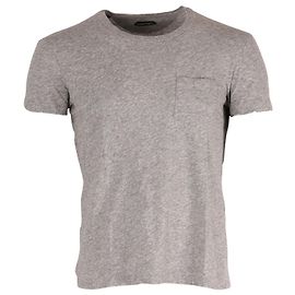 Camiseta básica com bolso Tom Ford em algodão cinza Cinza