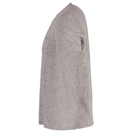 Tom Ford-Camiseta básica com bolso Tom Ford em algodão cinza-Cinza