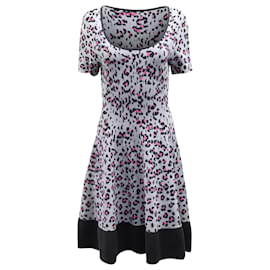 Kate Spade-Kate Spade Leopard Print Dress in Purple Viscose-Grey