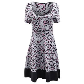 Robe Kate Spade à imprimé léopard en viscose violette Gris