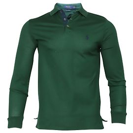 Polo Ralph Lauren a maniche lunghe in cotone verde Verde