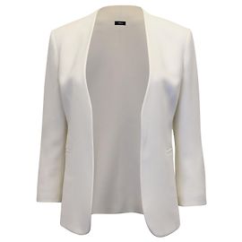 Blazer Theory Open-Front em Triacetato Branco Branco