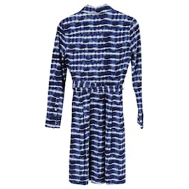 Tory Burch-Tory Burch Tie Dye Shirt Dress in Blue Cotton-Other