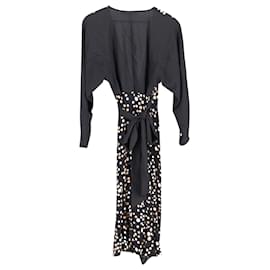 Diane Von Furstenberg-Diane Von Furstenberg Polka Dot Wrap Dress in Multicolor Viscose-Other