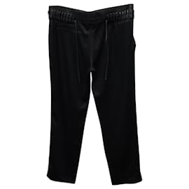Haider Ackermann-Pantalones de algodón negro con costuras en la cintura de Haider Ackermann-Negro