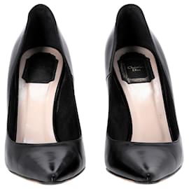 Dior-Christian Dior Pointed Toe Pumps in Black Leather-Black