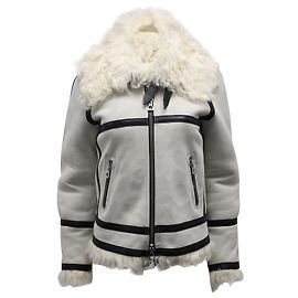 Lammfellmantel von Isabel Marant aus cremefarbenem Lammleder Weiß