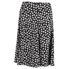 Diane Von Furstenberg-Diane Von Furstenberg Rosalita Printed Skirt in Black Silk-Other