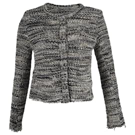 Iro-Iro Carene Knit Jacket in Grey Wool-Grey
