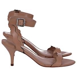 Loeffler Randall-Loeffler Randall Reina Kitten Heel Sandals in Beige Leather-Brown,Beige