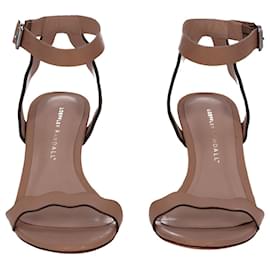 Loeffler Randall-Loeffler Randall Reina Kitten-Heel-Sandalen aus beigem Leder-Braun,Beige