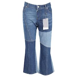 Alexander Mcqueen-Calça jeans Kick Flare com painéis Alexander McQueen em algodão azul-Azul
