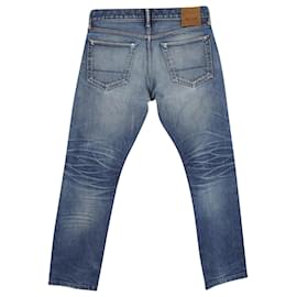Tom Ford-Tom Ford Jeans mit geradem Bein und verblasstem Bein aus blauem Baumwolldenim-Blau