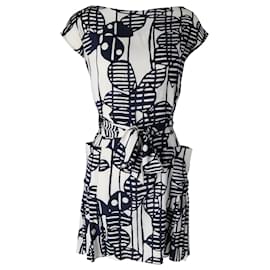 Diane Von Furstenberg-Diane Von Furstenberg Printed Belted Dress in Multicolor Silk-Other,Python print