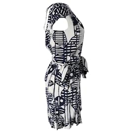 Diane Von Furstenberg-Diane Von Furstenberg Printed Belted Dress in Multicolor Silk-Other,Python print