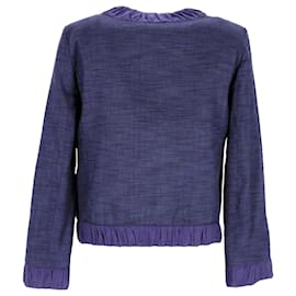 Love Moschino-Love Moschino Jacket in Navy Blue Cotton-Blue,Navy blue