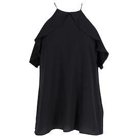 Zimmermann Rüschenbluse aus schwarzer Seide Schwarz