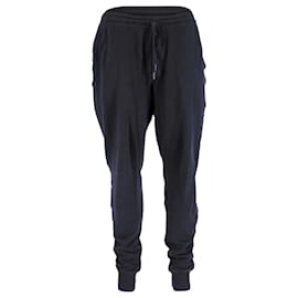Tom Ford-Tom Ford Relaxed Fit Drawstring Sweatpants in Navy Blue Cotton-Blue,Navy blue