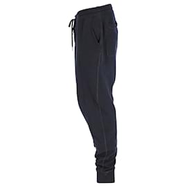 Tom Ford-Tom Ford Relaxed Fit Drawstring Sweatpants in Navy Blue Cotton-Blue,Navy blue